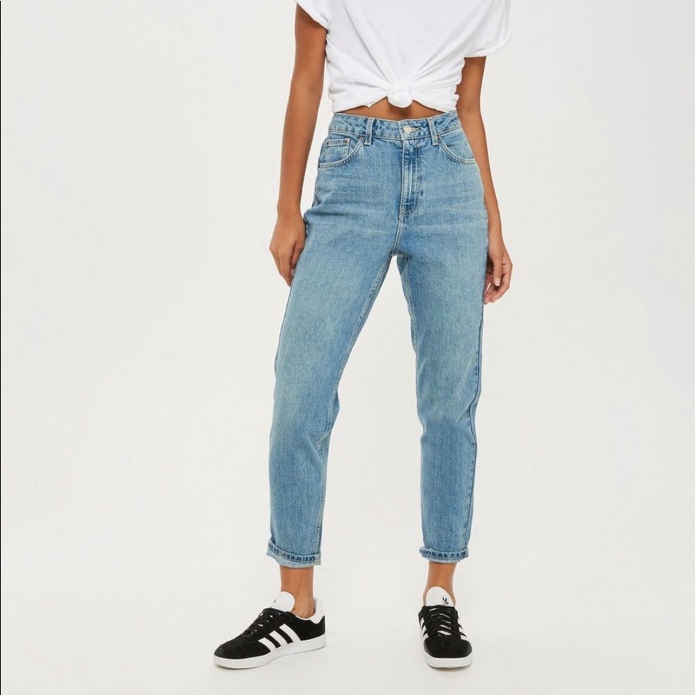 Topshop blue denim mom jeans!